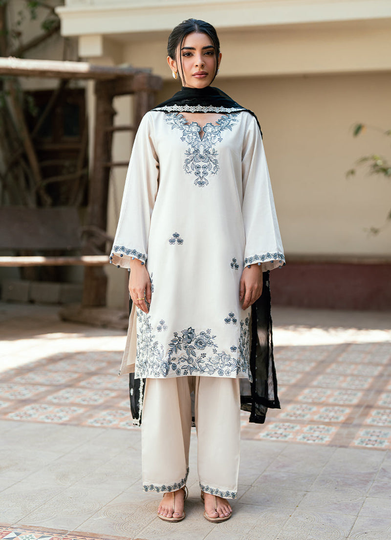 Embroidered 3 Pc Suit