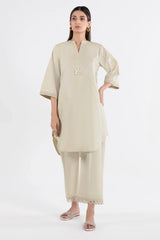 Stitched Olive Cotton Shirt