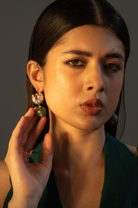 GOLD PLATED HALF MOON EARRINGS