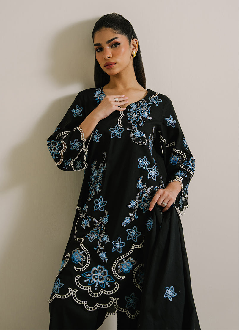 3Pc Embroidered Suit