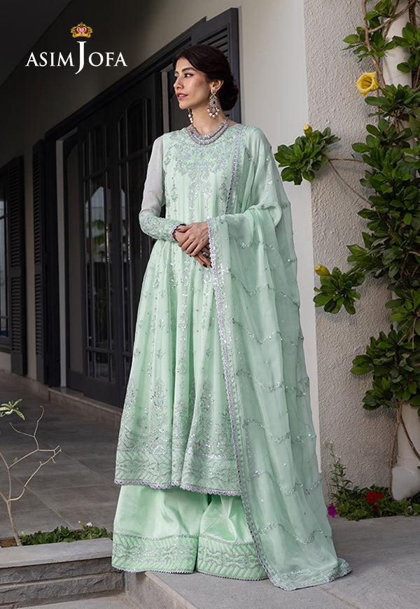 Ajjh-04 Embroidered Chiffon 3 Pcs