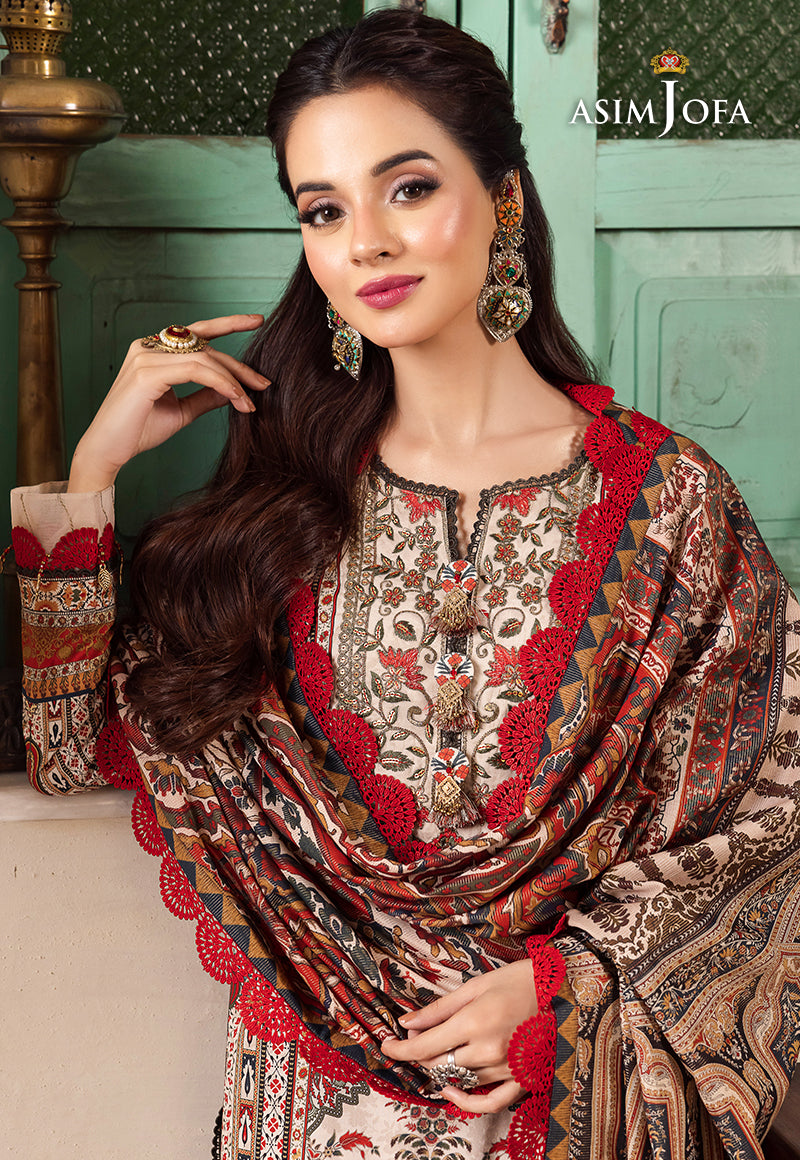 AJRW-22 DESIGNERS STITCHED PREMIUM WINTER COTTON 3 PCS