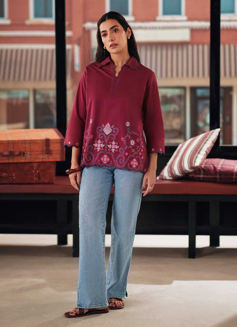 Embroidered Top