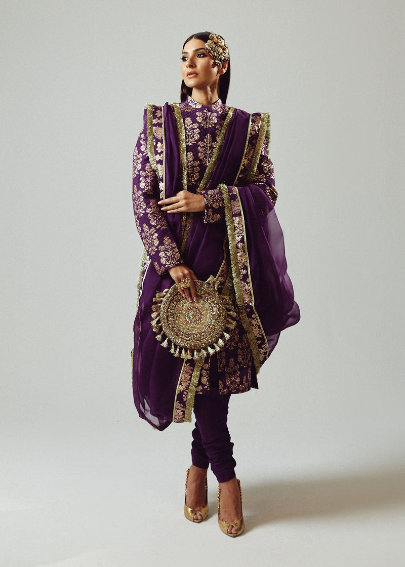 Hand Printed Chiffon Dupatta (as shown)