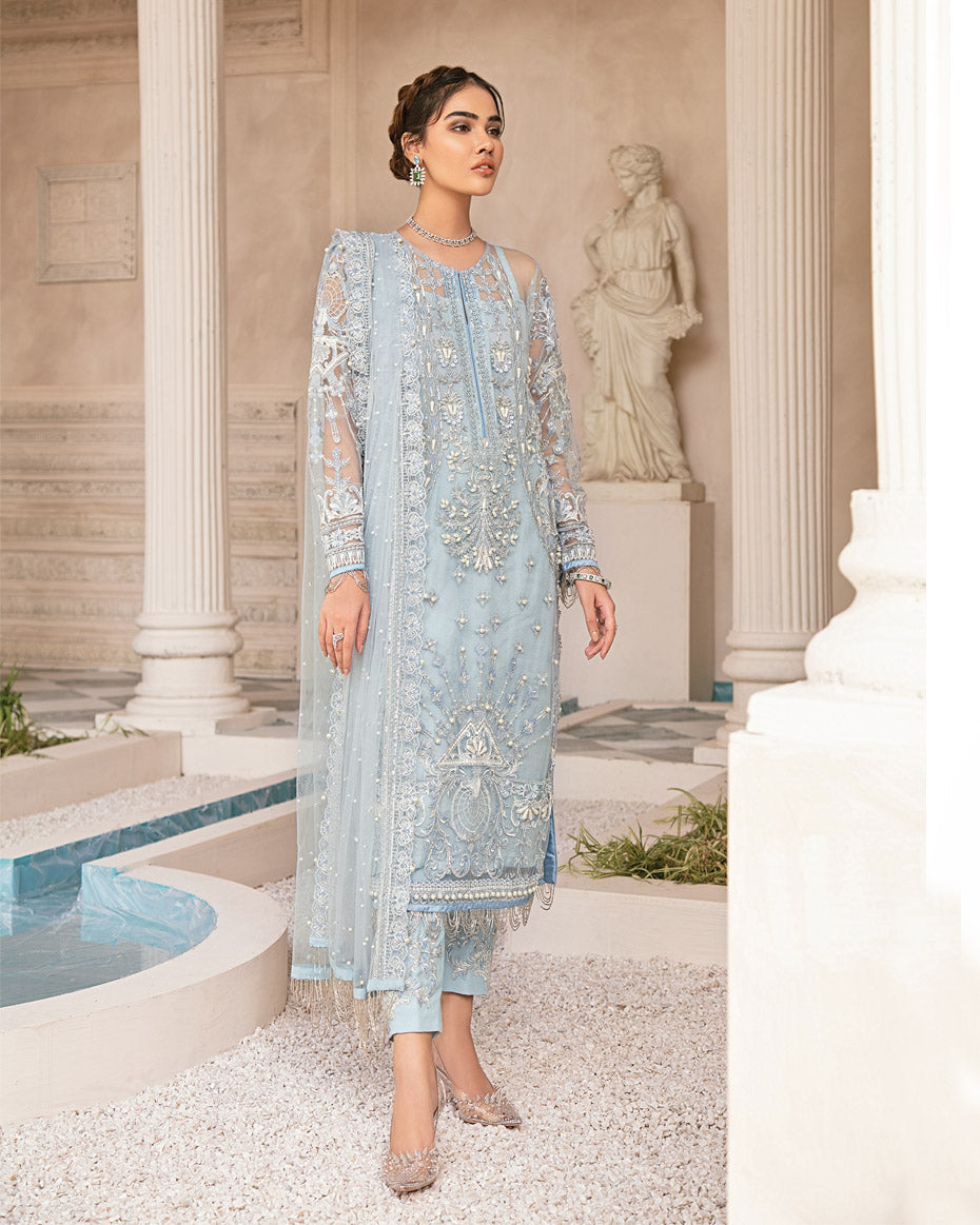 Wisteria Embroidered Net 4-piece Suit MG-01