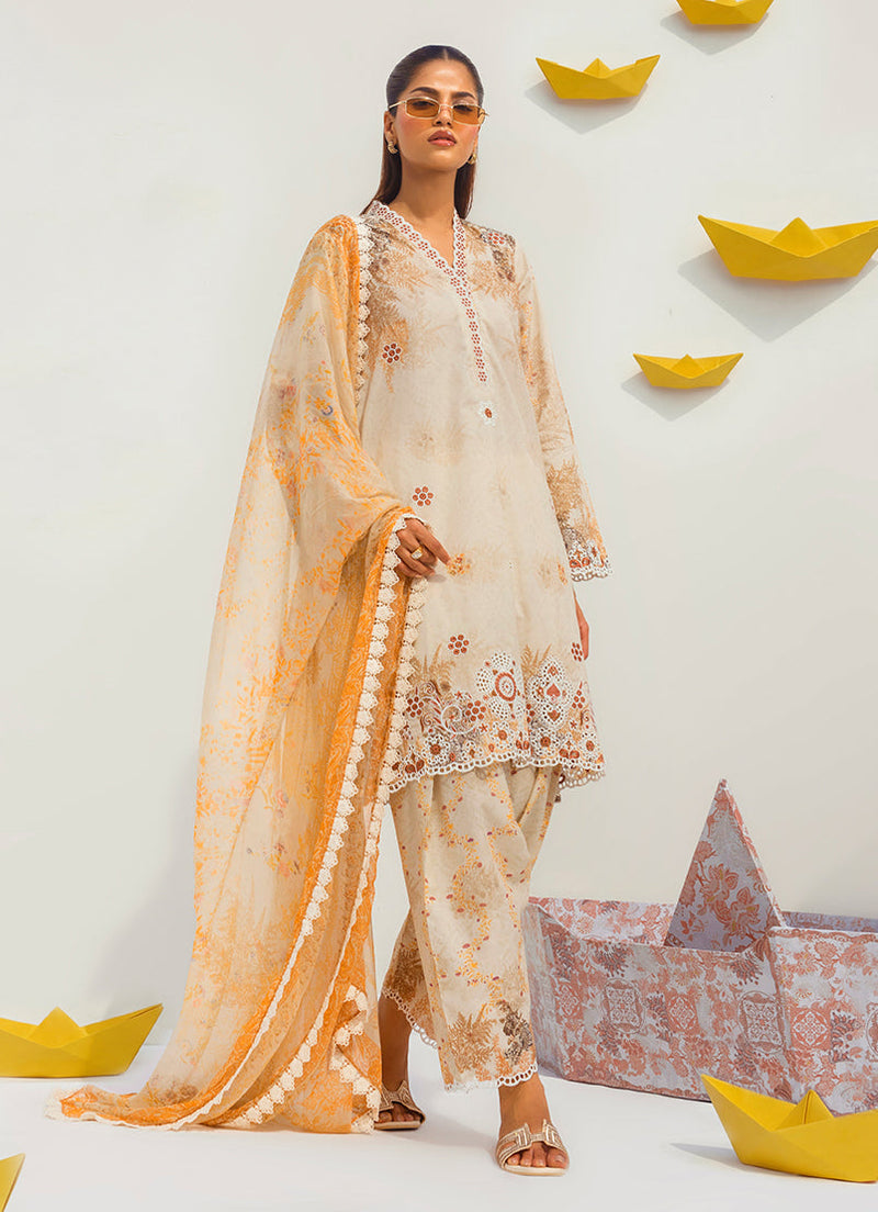Embroidered 3 Pc Suit
