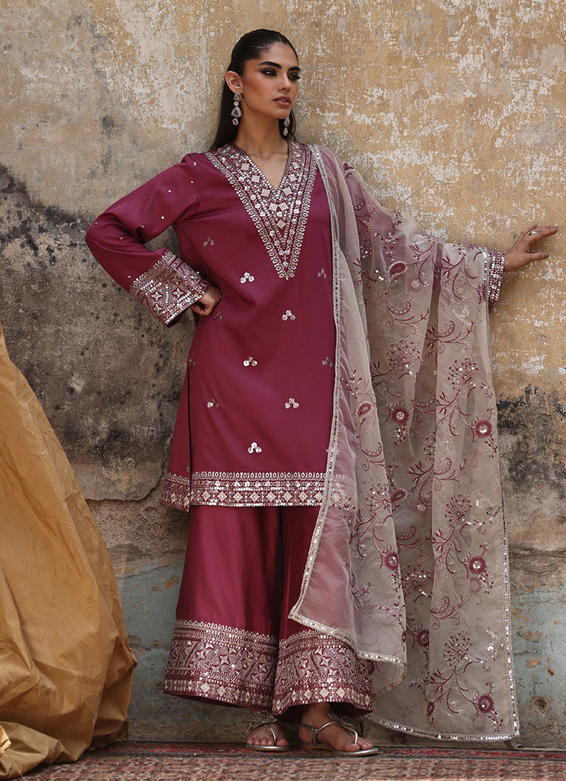3 Pc Embroidered Suit