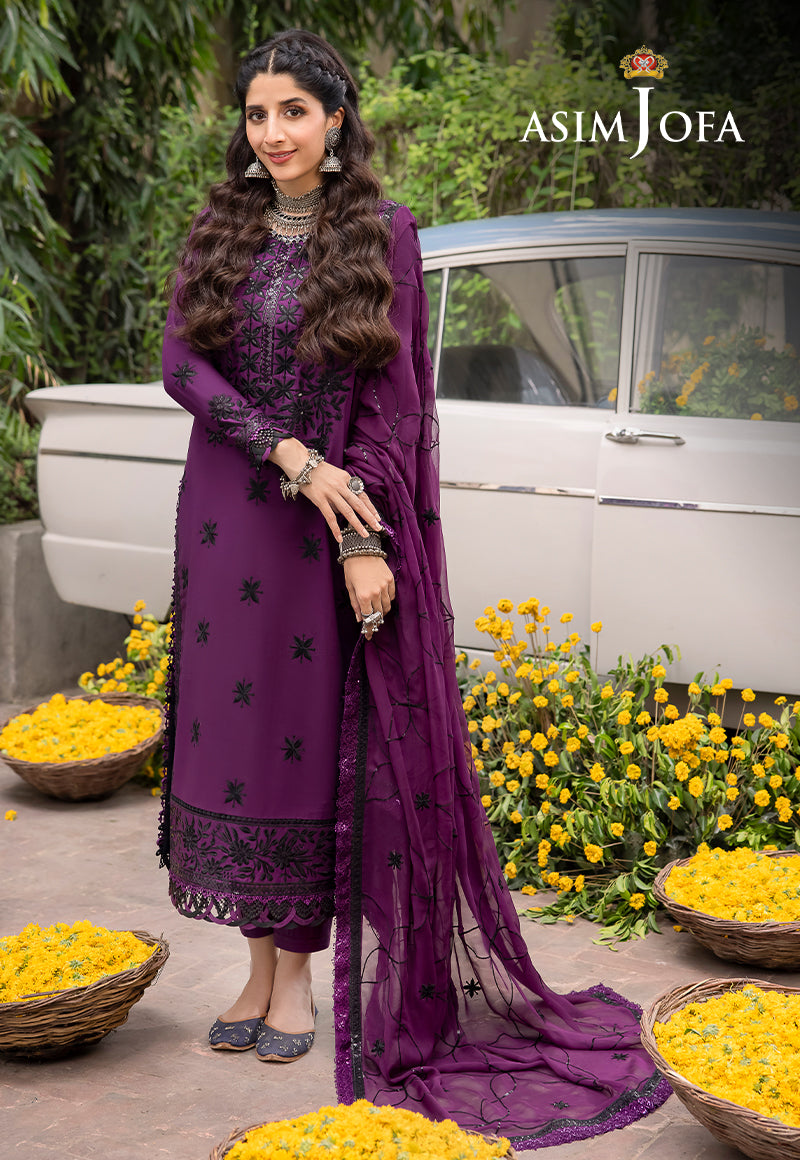 AJSWD-03 EMBROIDERED STITCHED 3 PCS