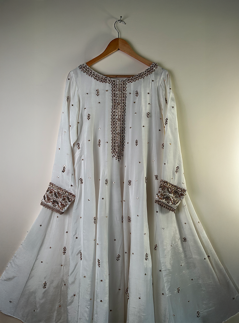 White Anarkali