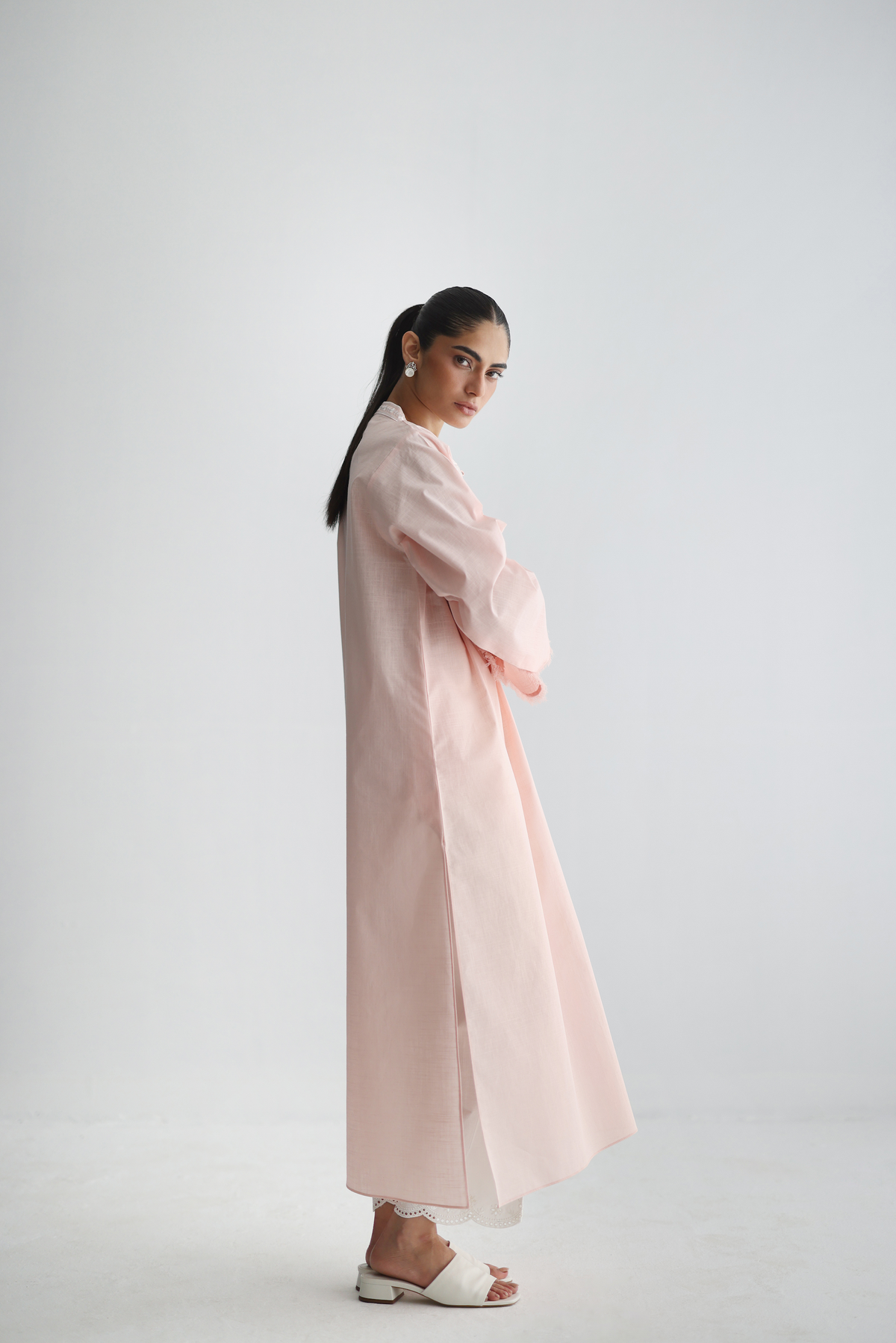 Petal Pink - Paisley Embroidered Kurta