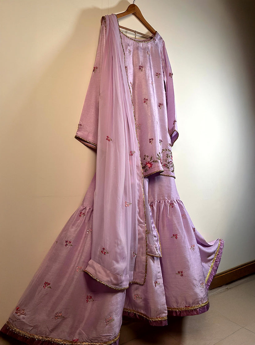 Lilac Gharara Set