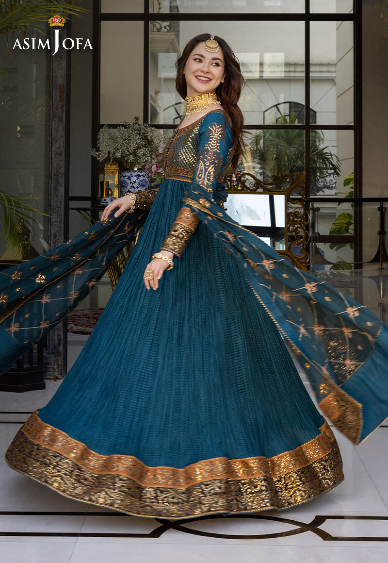 AJHJ-21 DESIGNERS STITCHED EMBROIDERED COTTON SILK 3 PCS