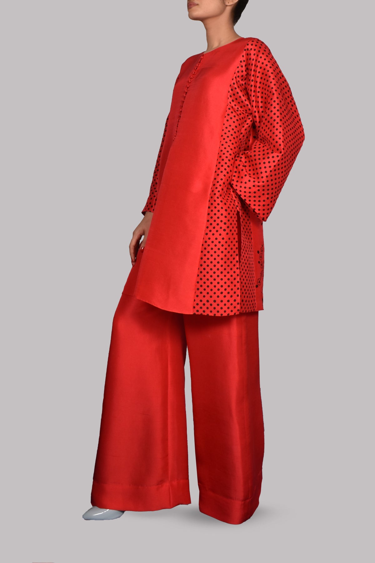 Bittersweet Block Print Raw Silk Set