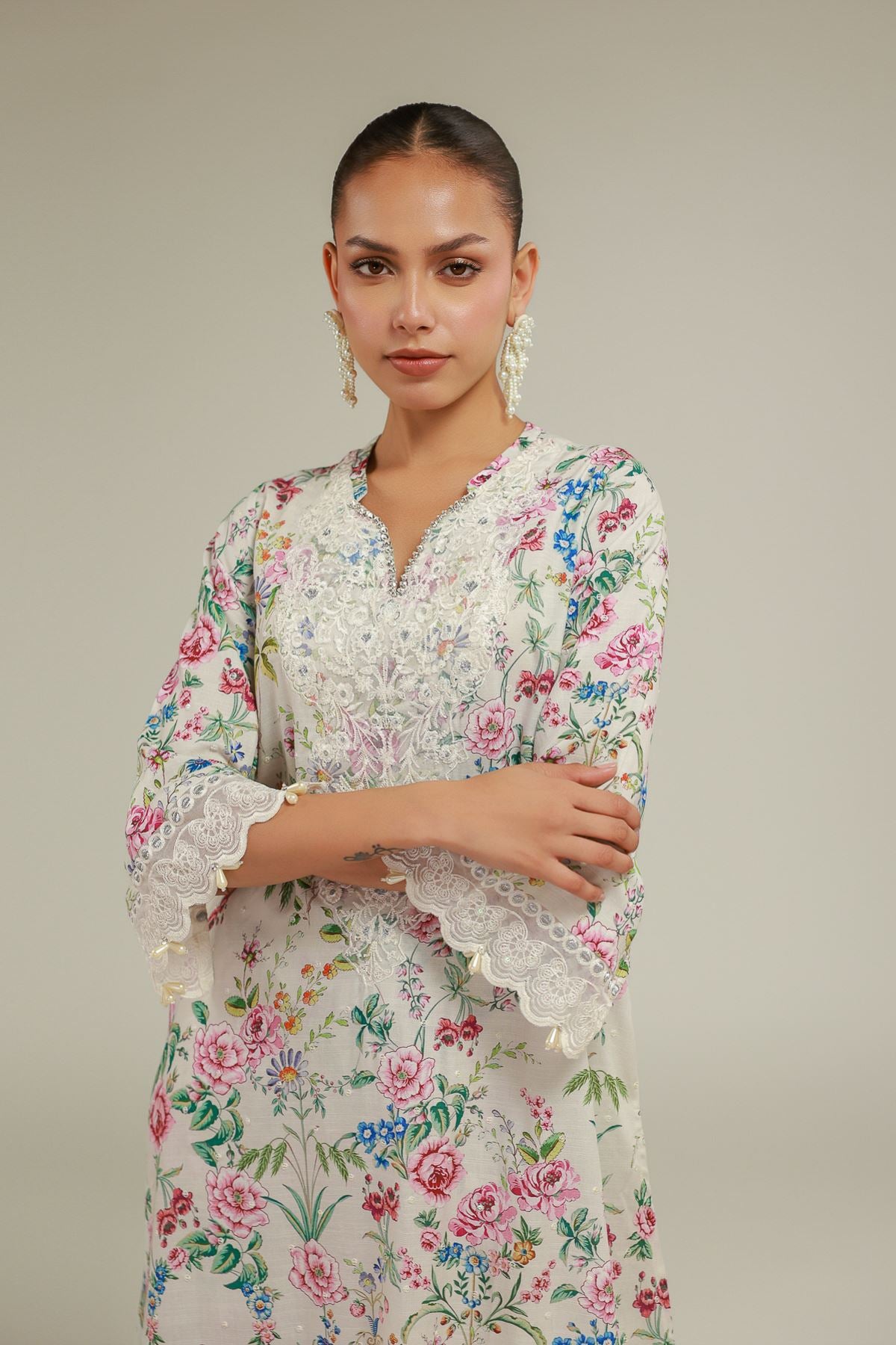 Floral Longline Kurta