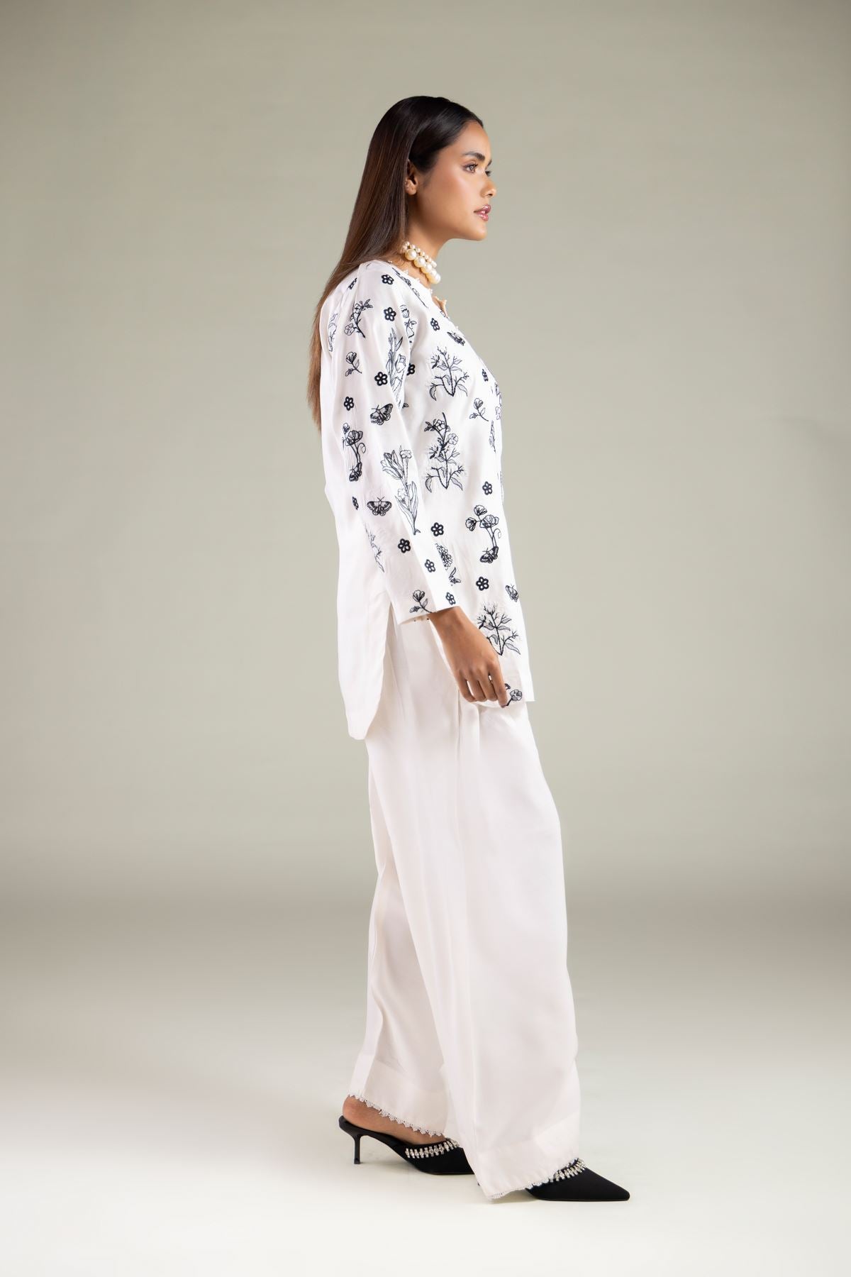 Floral Scalloped Kurta
