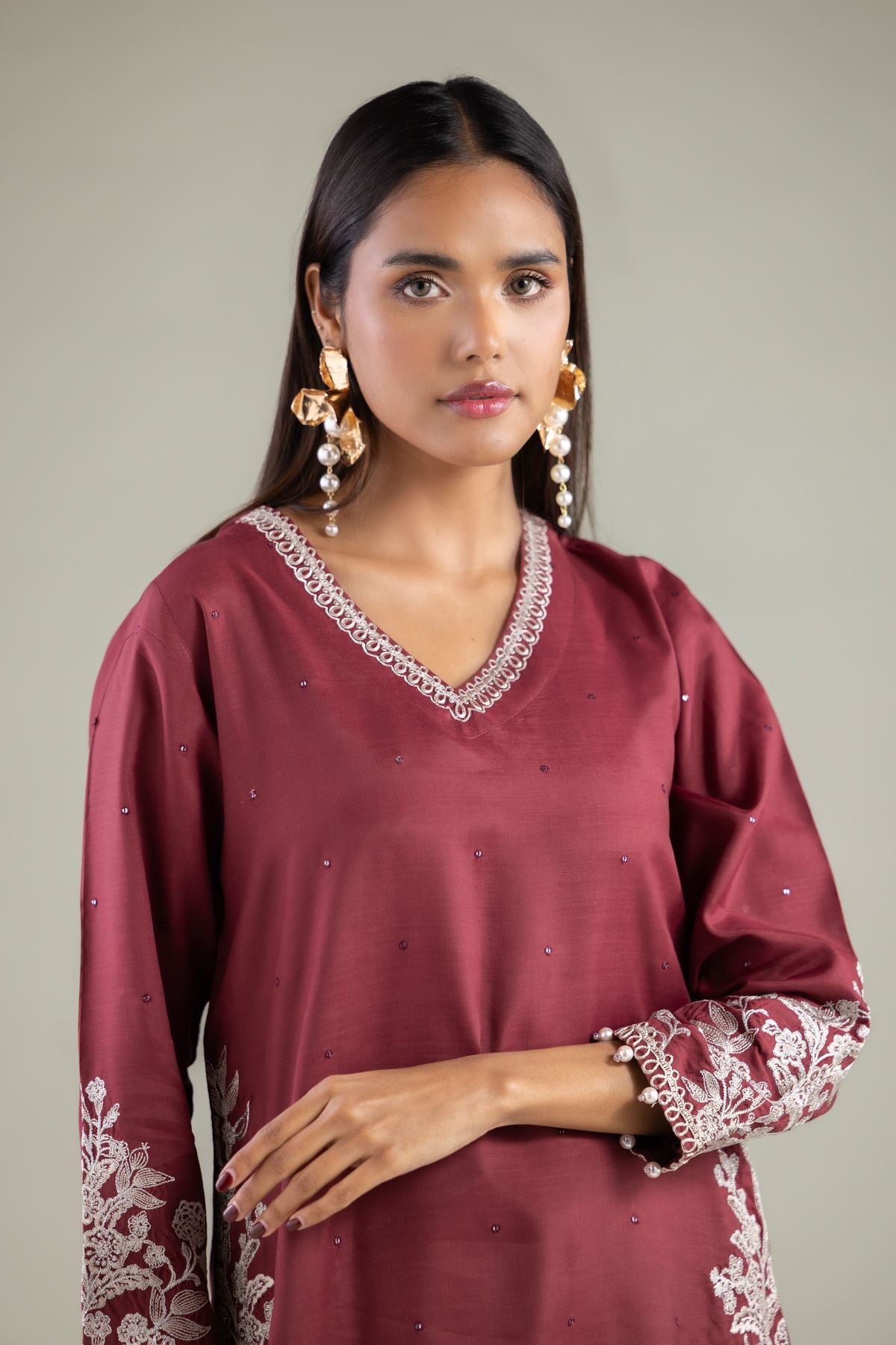 Floral Pearl Kurta