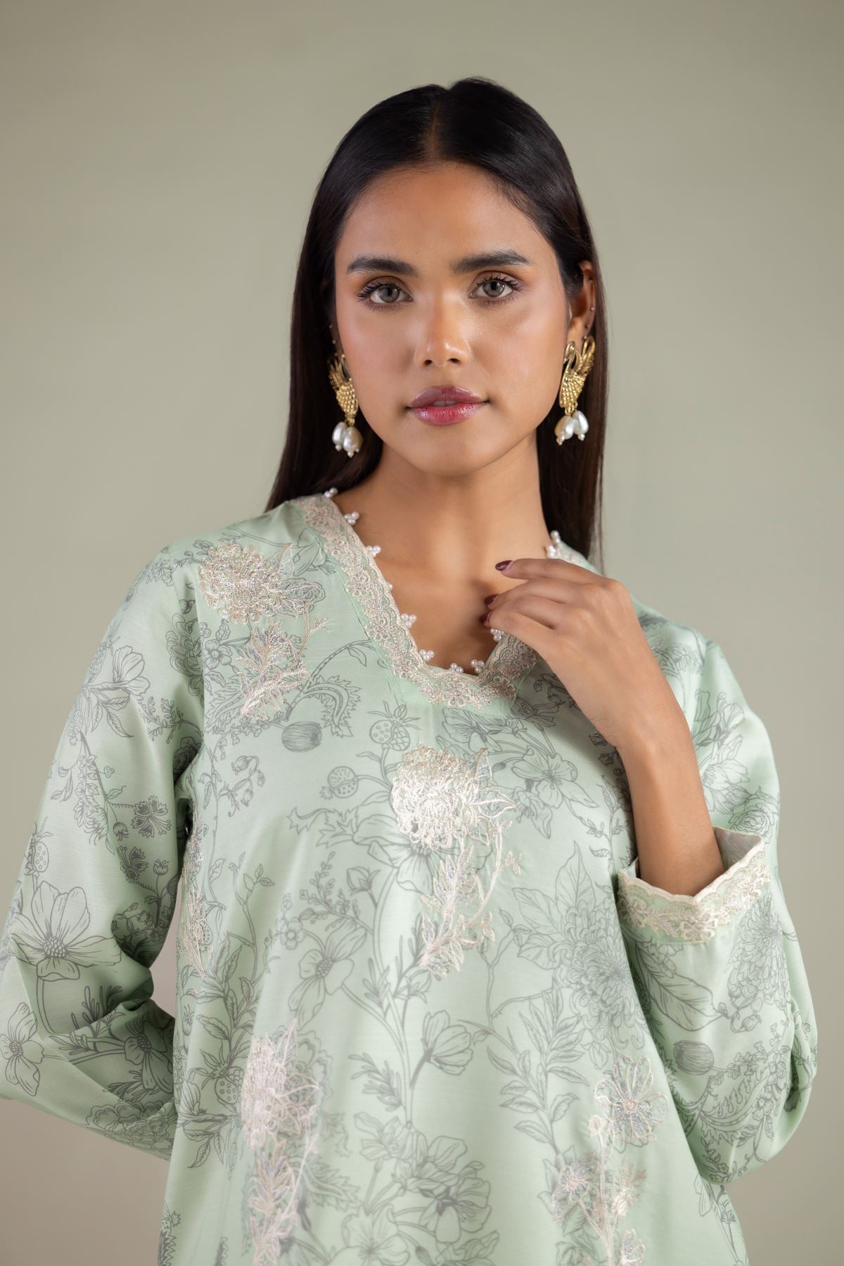 Floral Longline Kurta