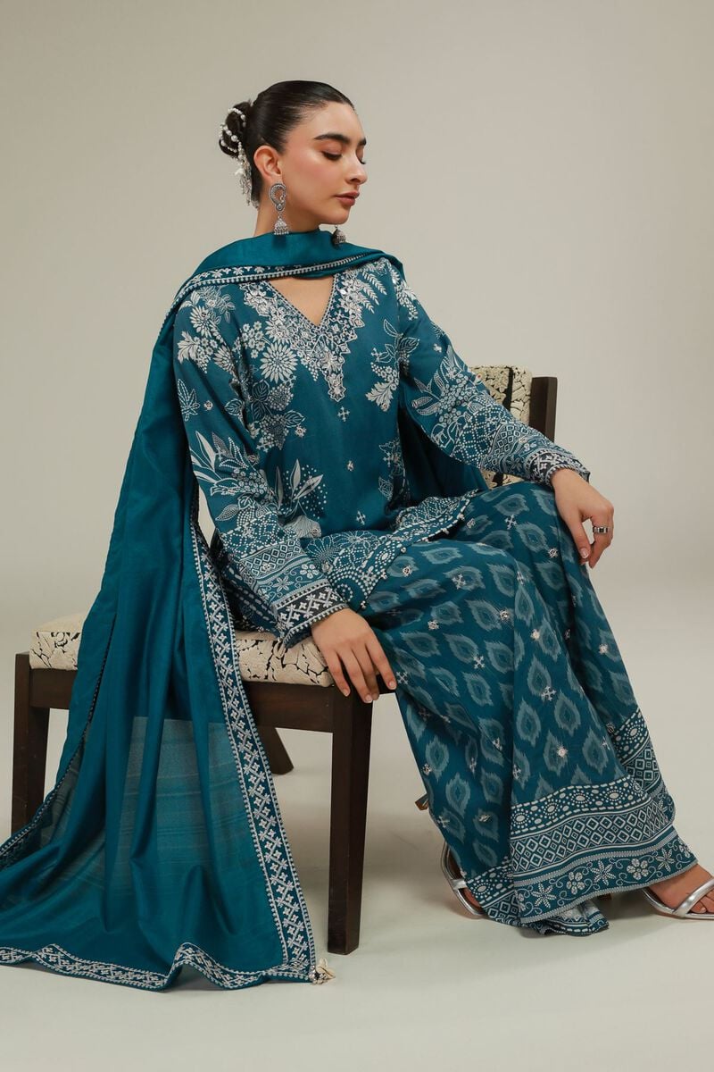 Geometric Threadwork Dupatta
