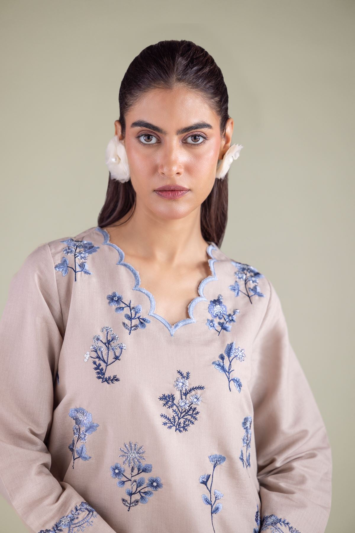 Floral Scalloped Kurta