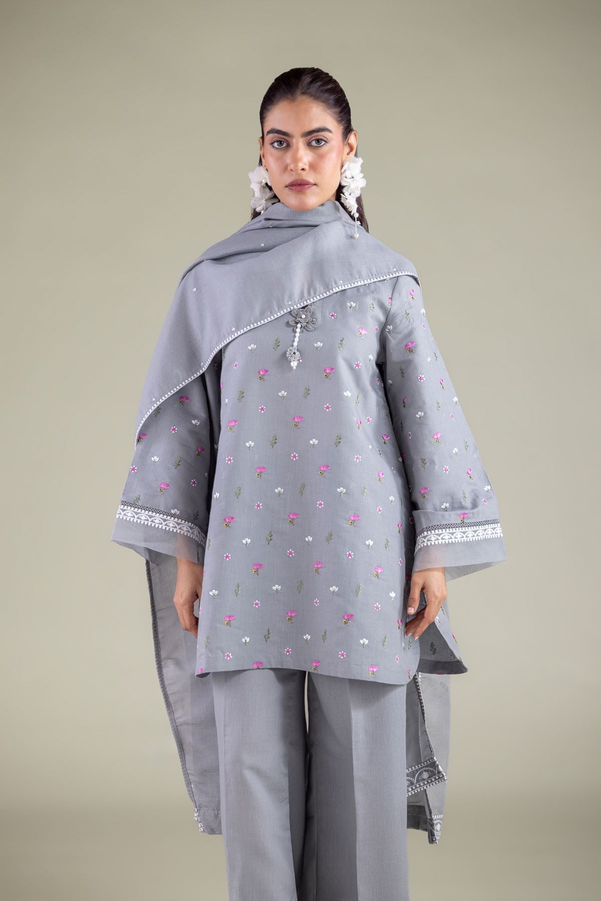 Floral Draped Dupatta