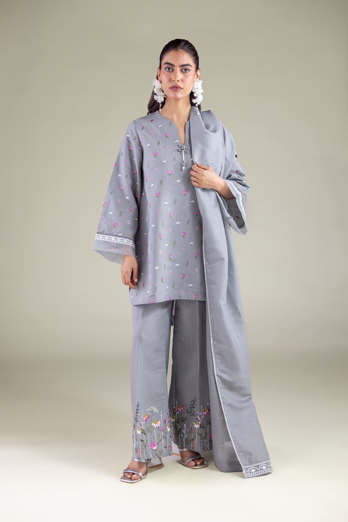 Floral Draped Dupatta