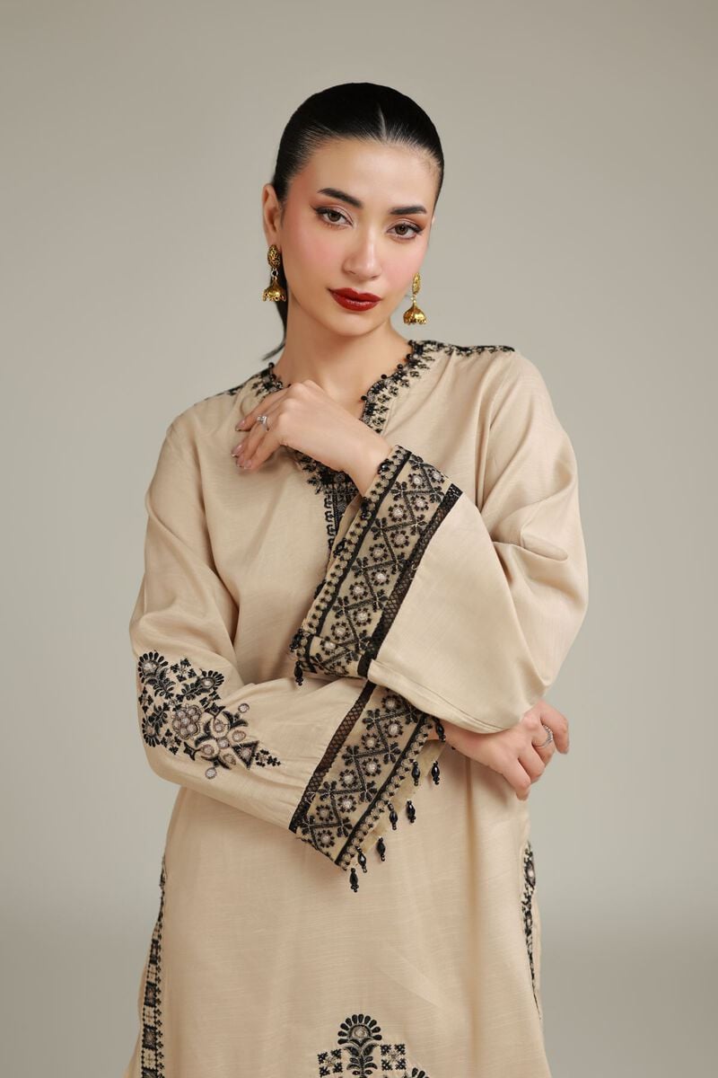 Geometric Silk Kurta
