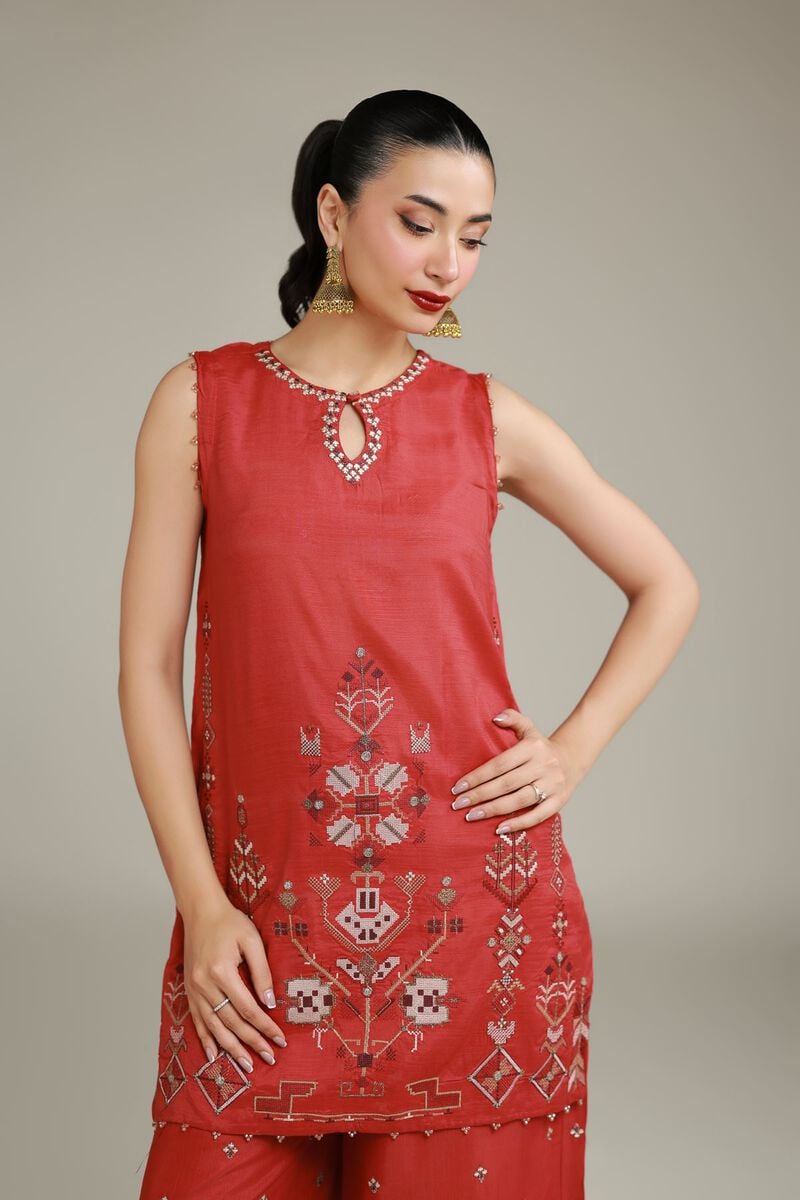 Printed Rust Kurta
