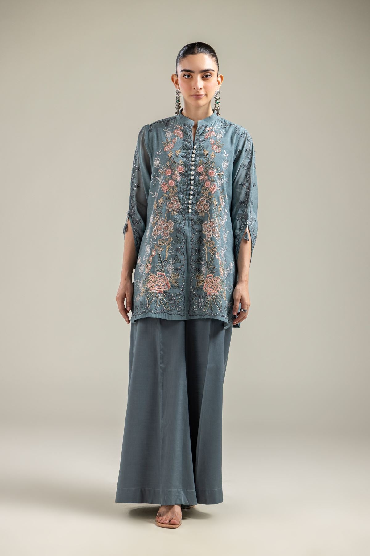Embroidered Silk Kurta