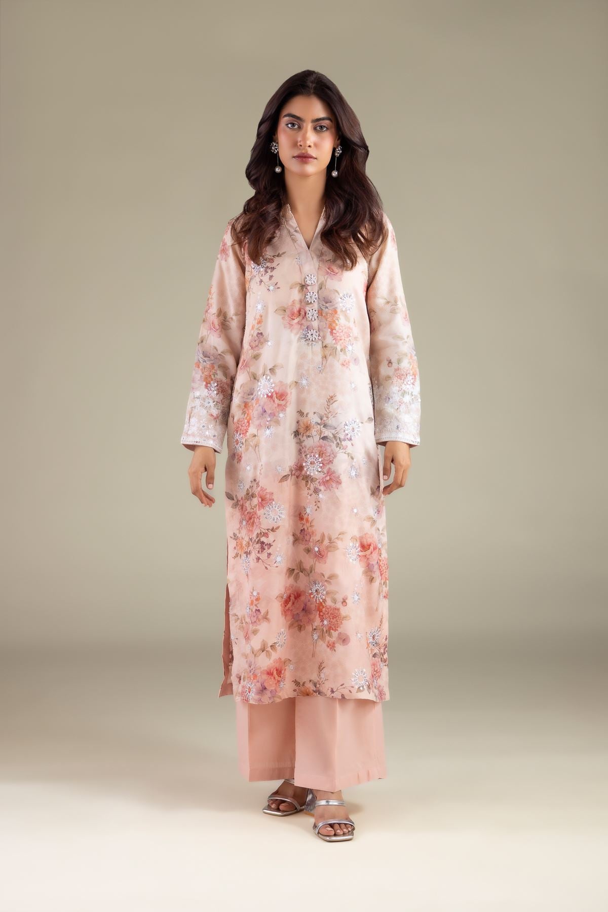 Floral Sequin Kurta