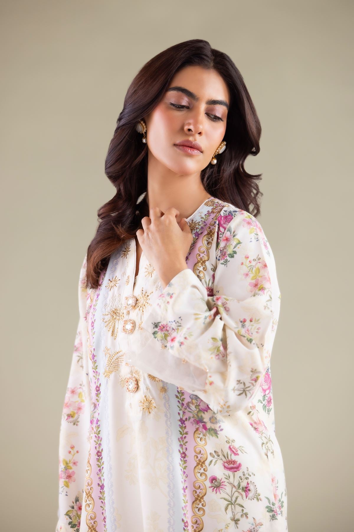 Floral Zari Kurta