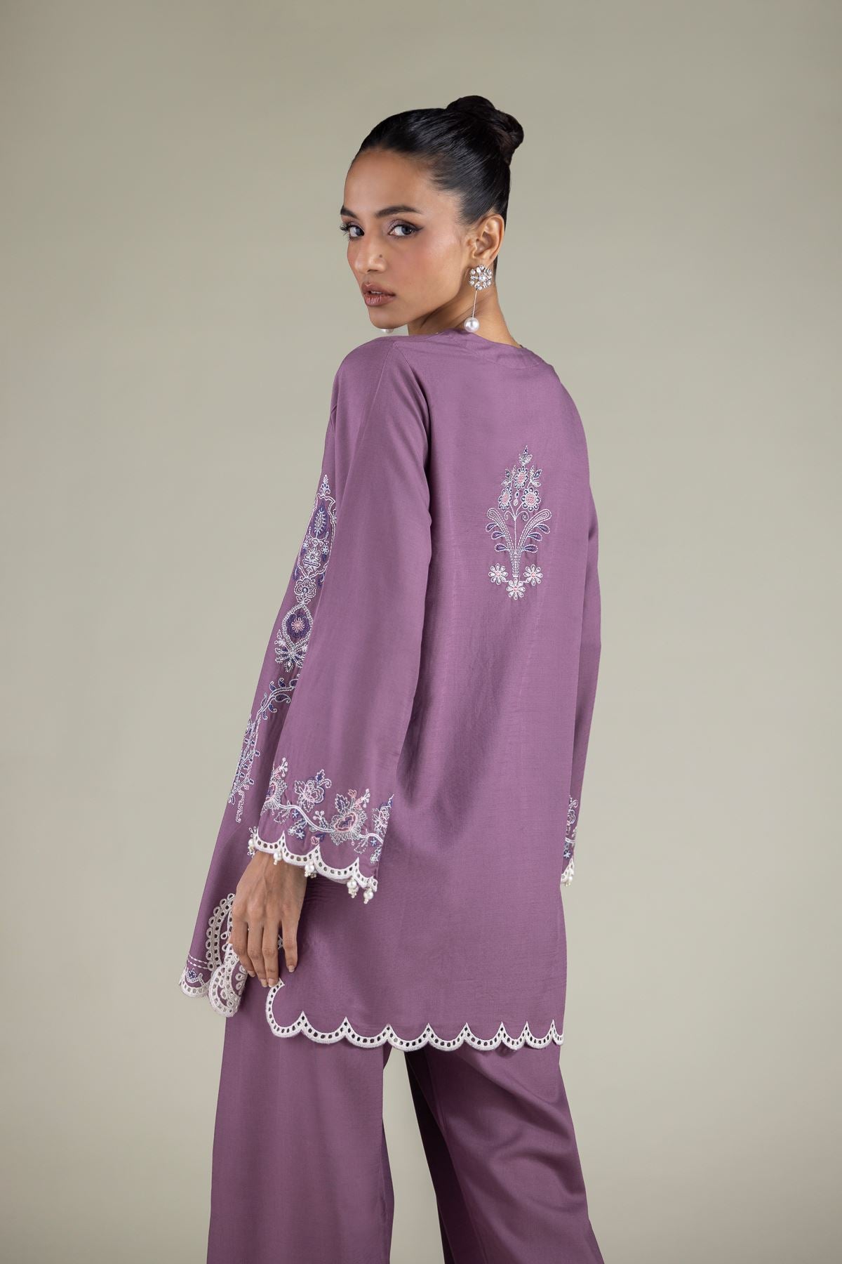 Floral V-Neck Kurta