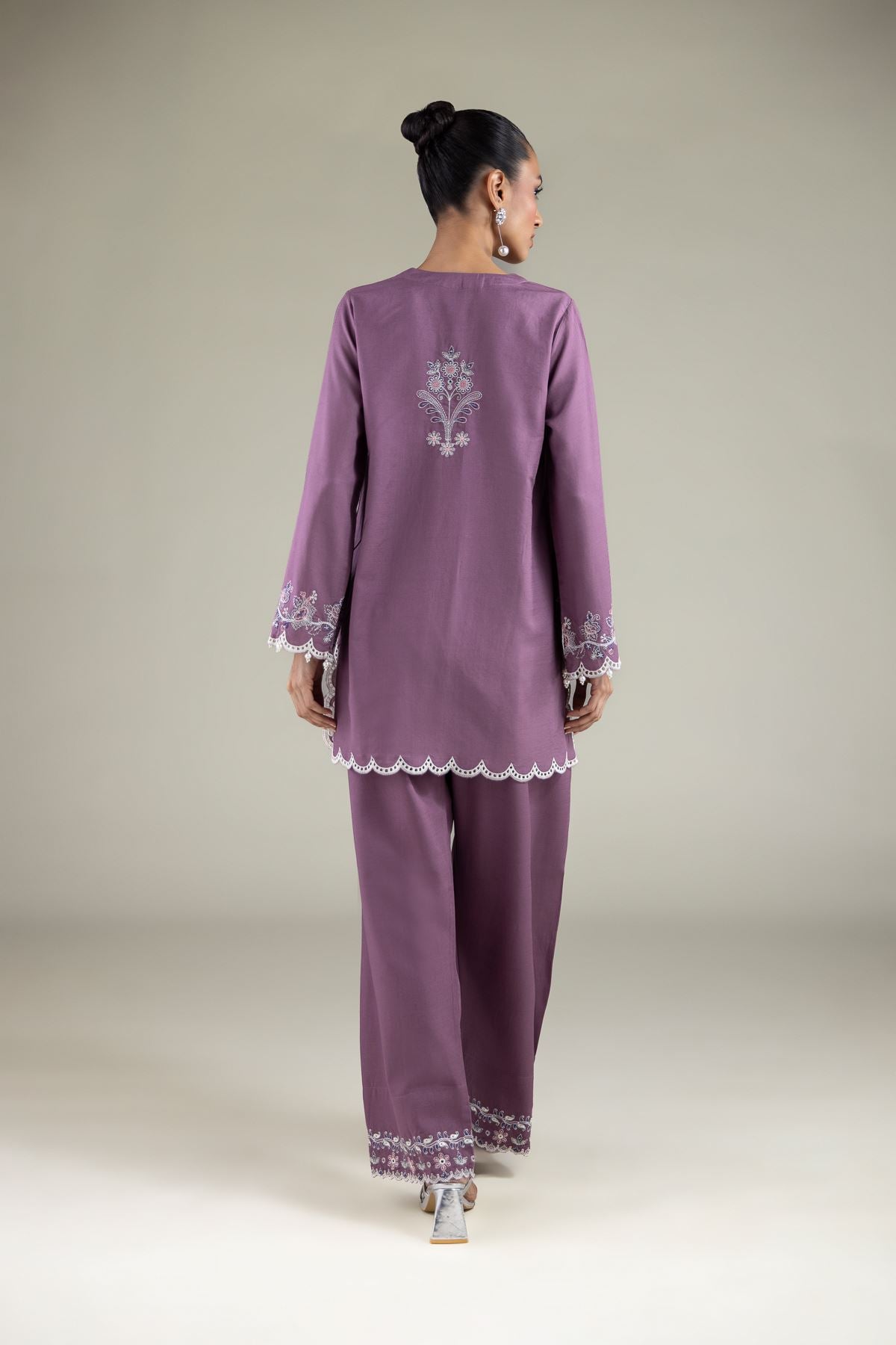 Floral V-Neck Kurta