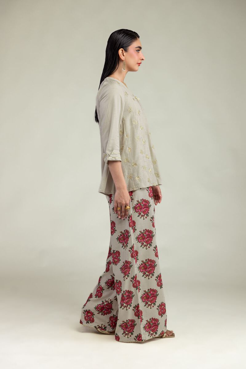 Silk Floral Pants