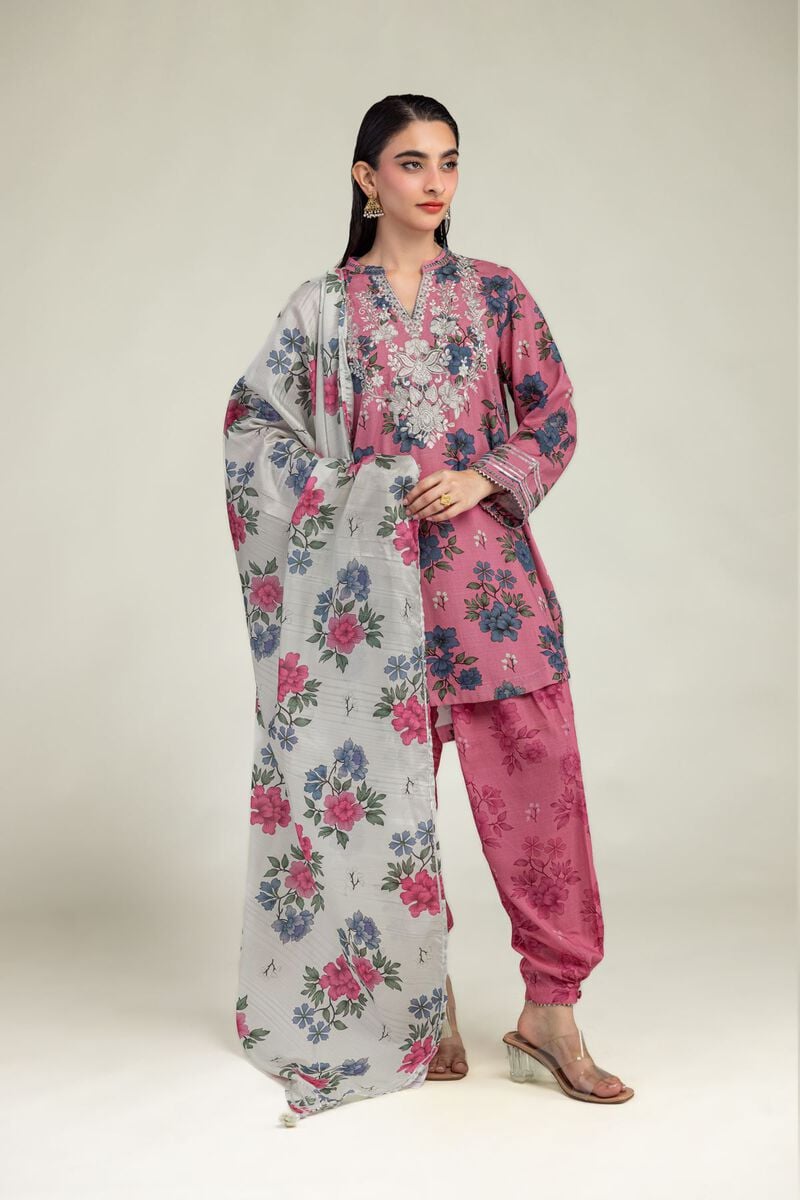 Floral Pink Shalwar