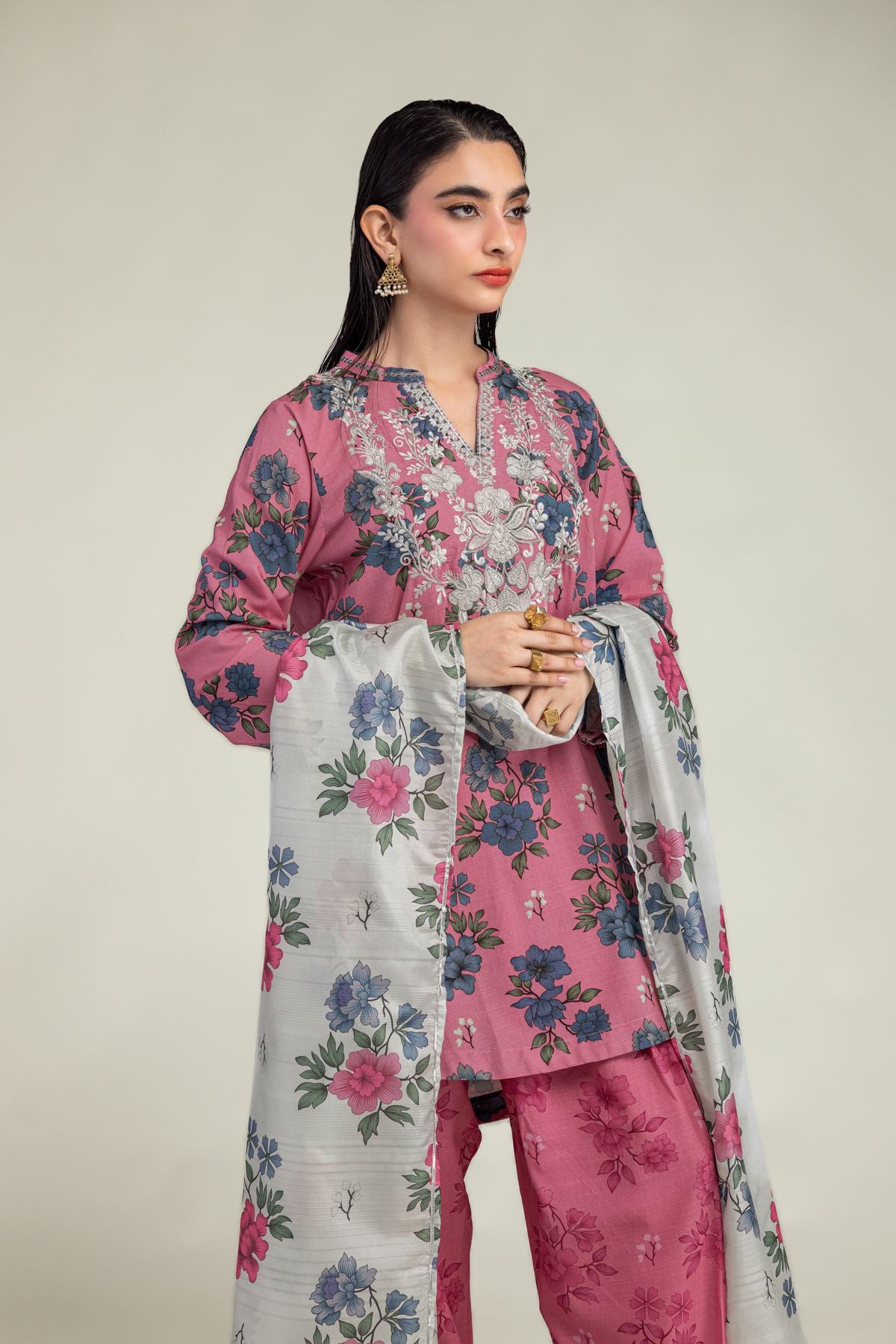 Floral Mesuri Dupatta