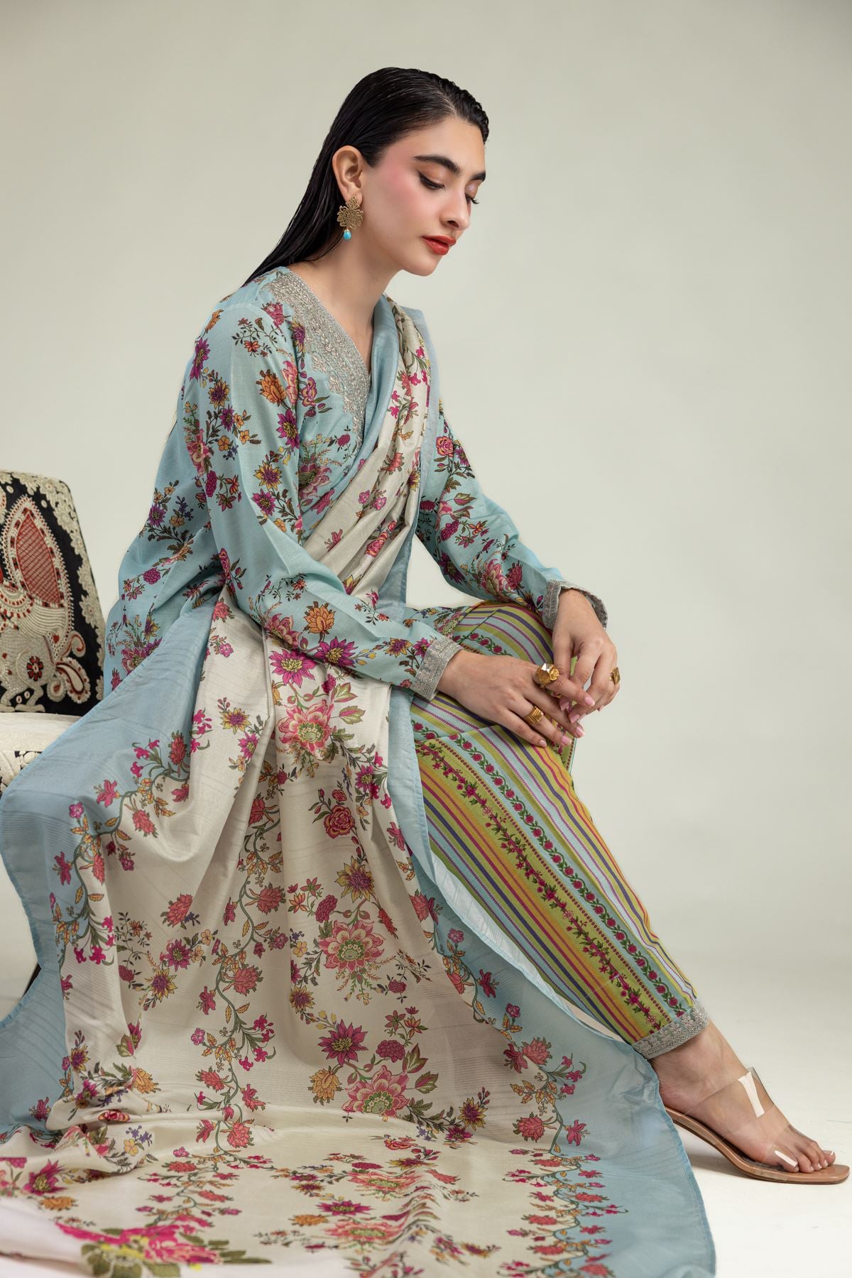 Floral Mesuri Dupatta