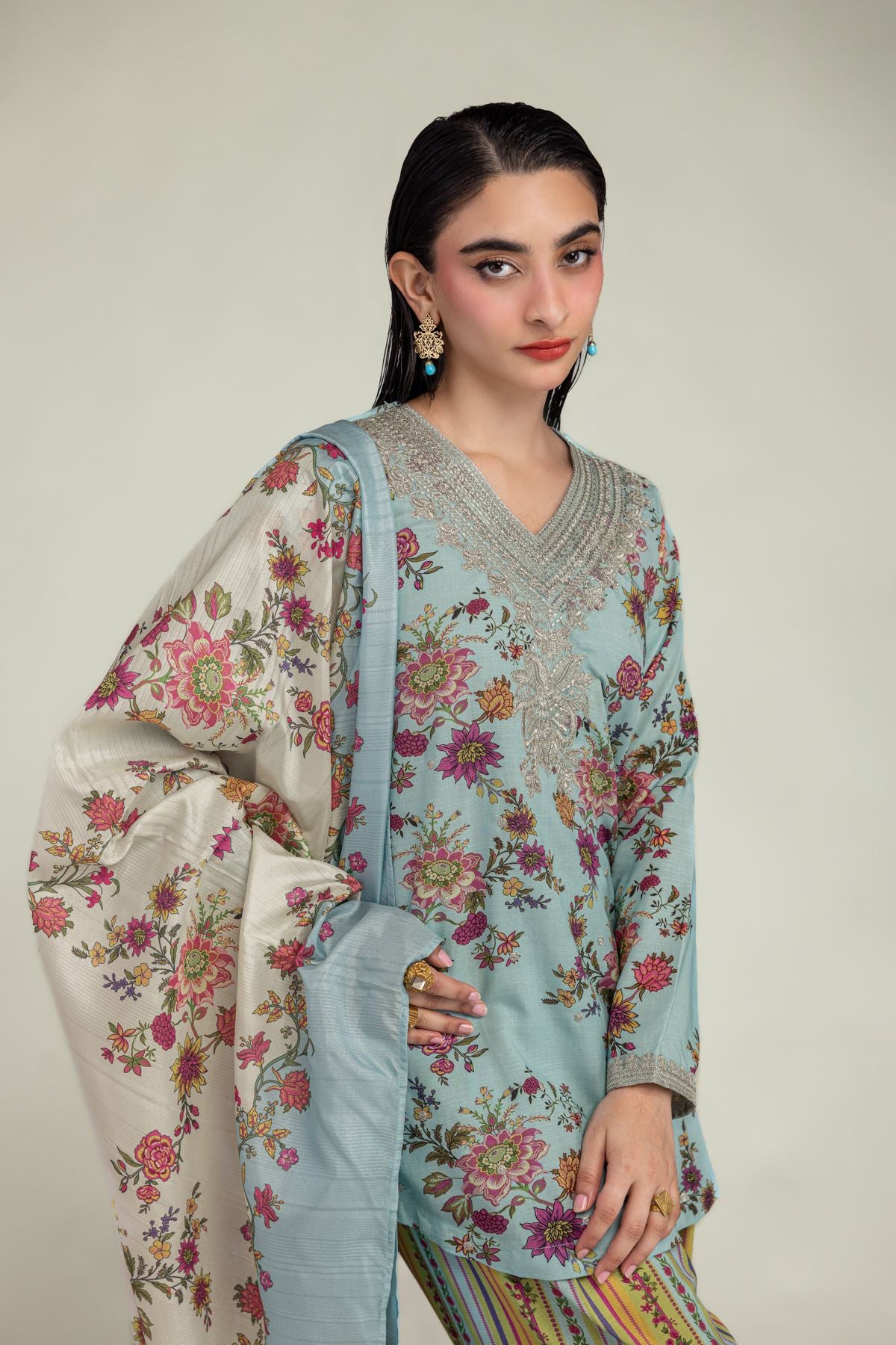 Floral Mesuri Dupatta