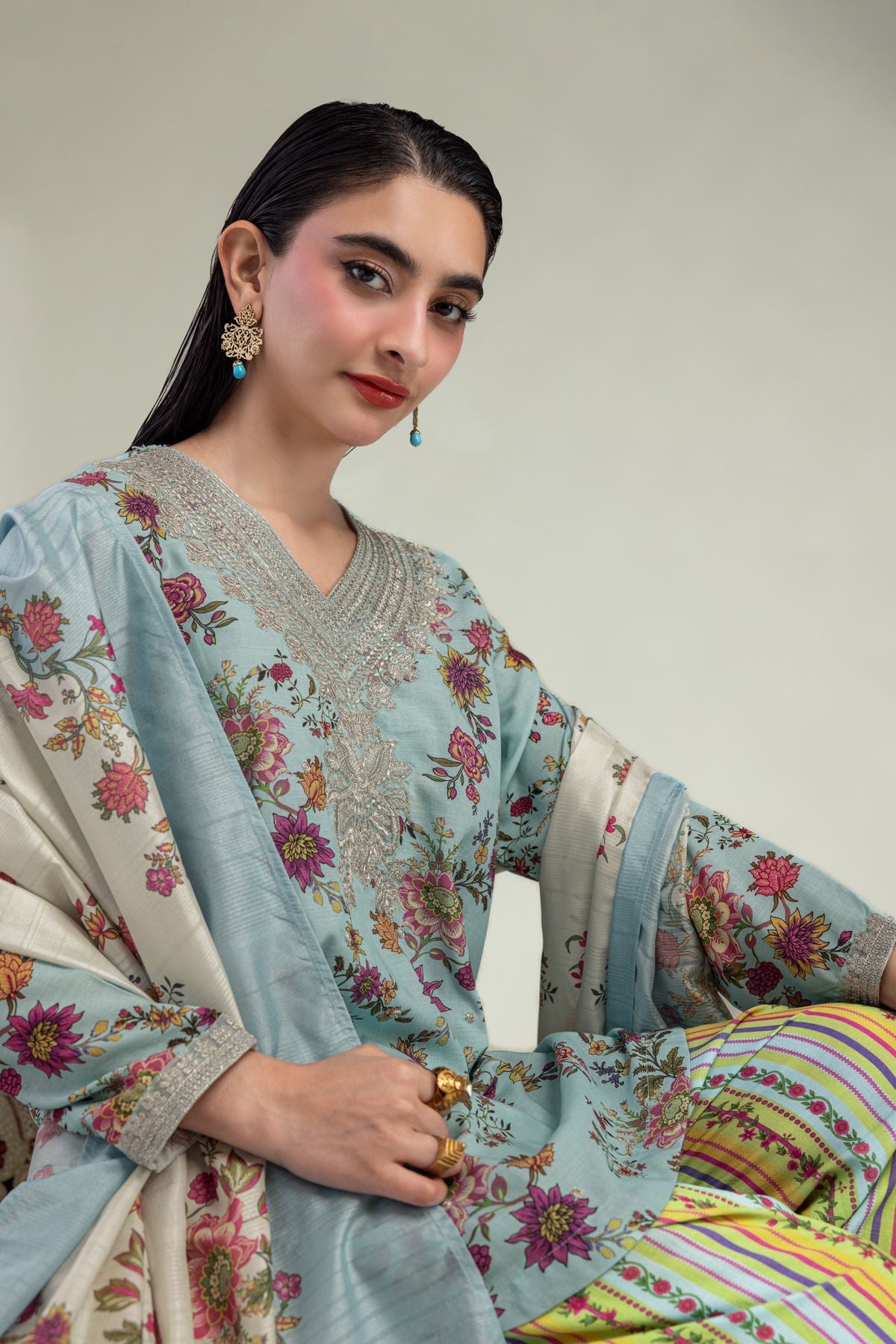 Floral Mesuri Dupatta