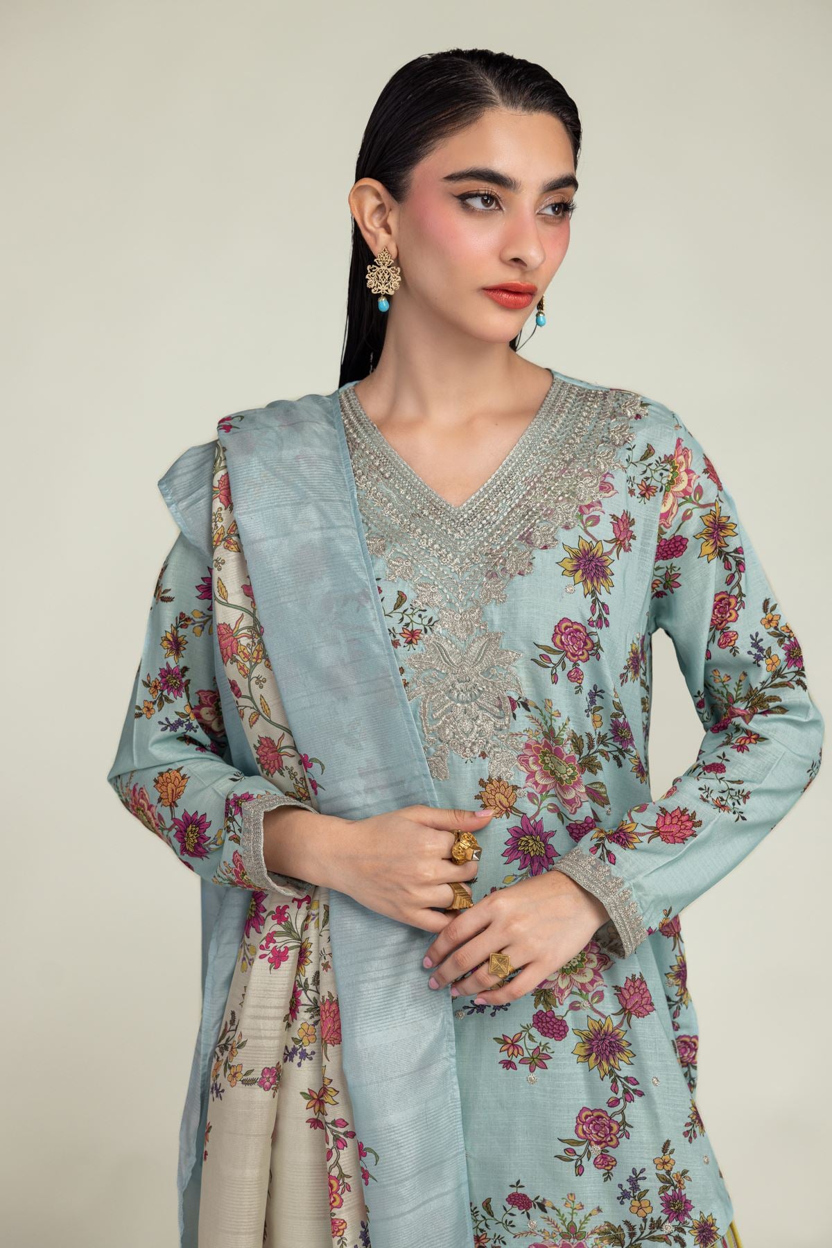 Floral Mesuri Dupatta