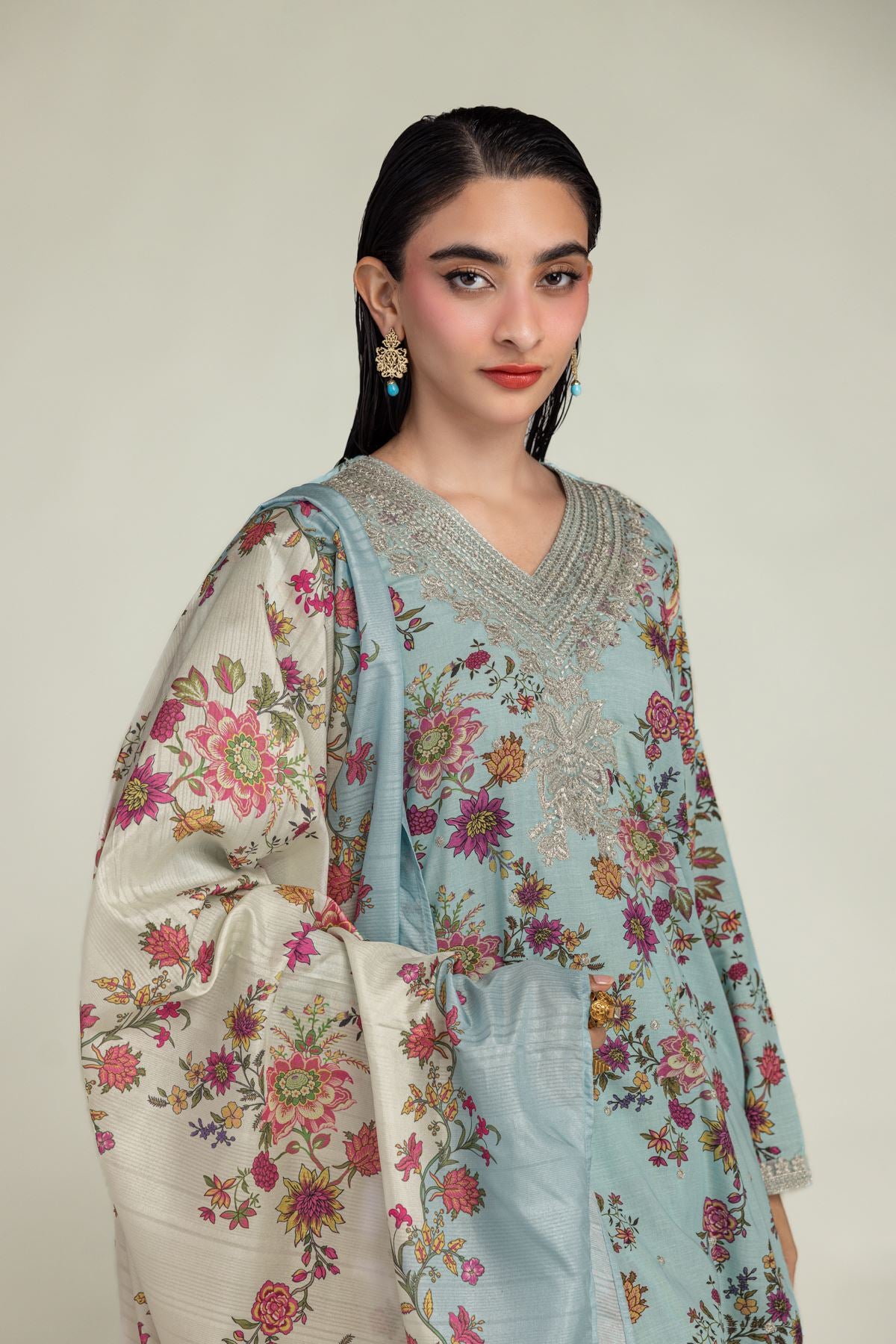 Floral Mesuri Dupatta