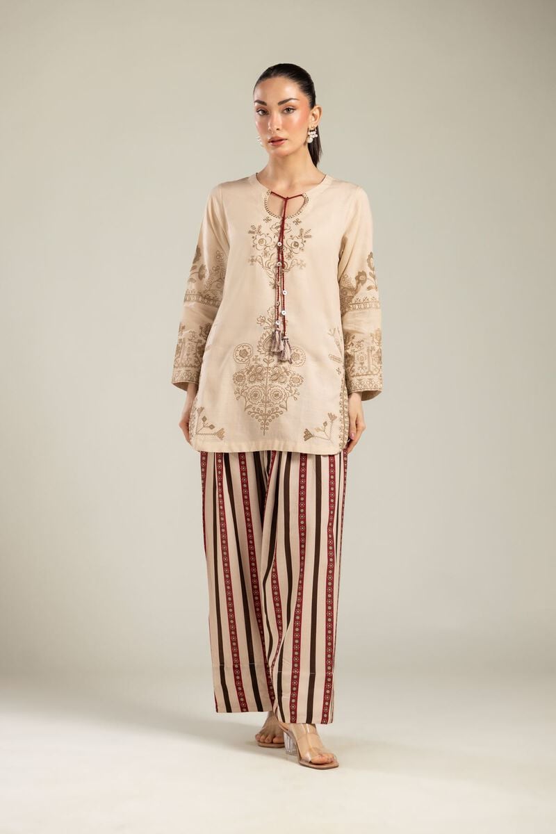 Floral Beige Kurta