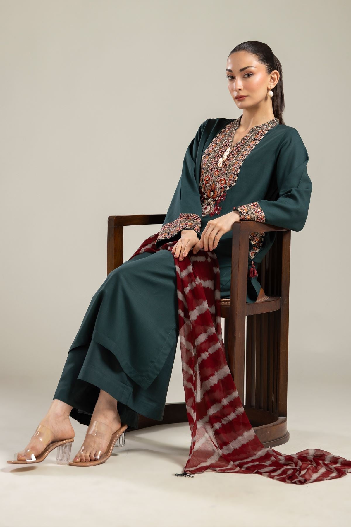 Green Longline Kurta