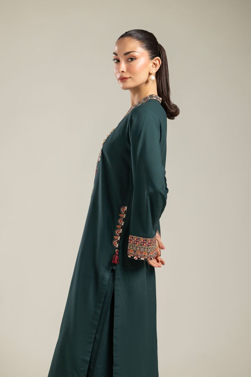 Green Longline Kurta