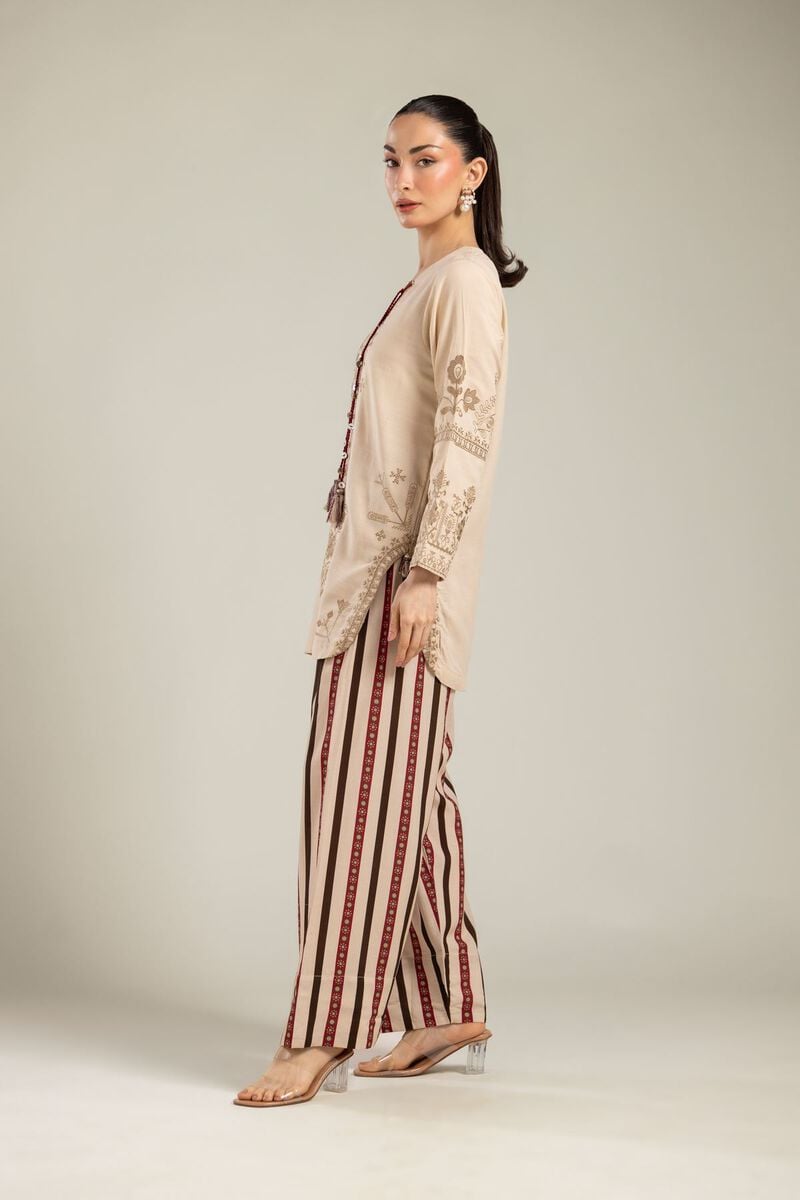 Beige Silk Shalwar