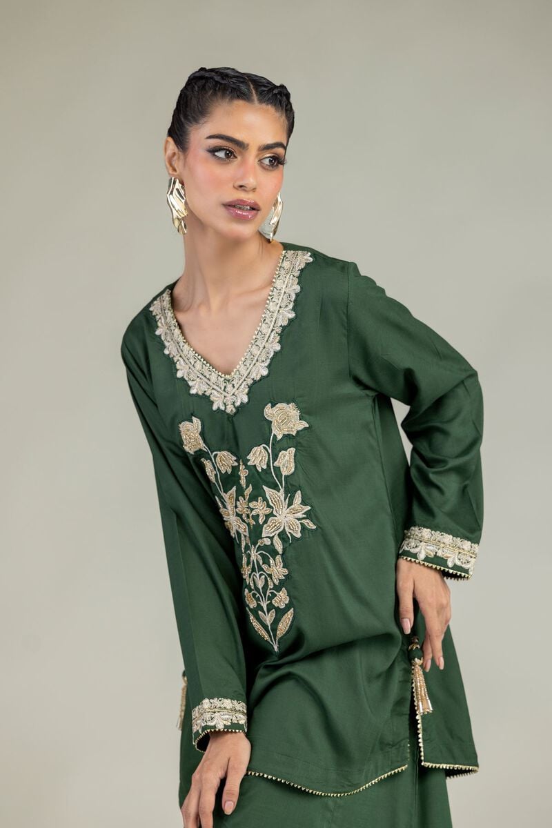Floral Green Kurta