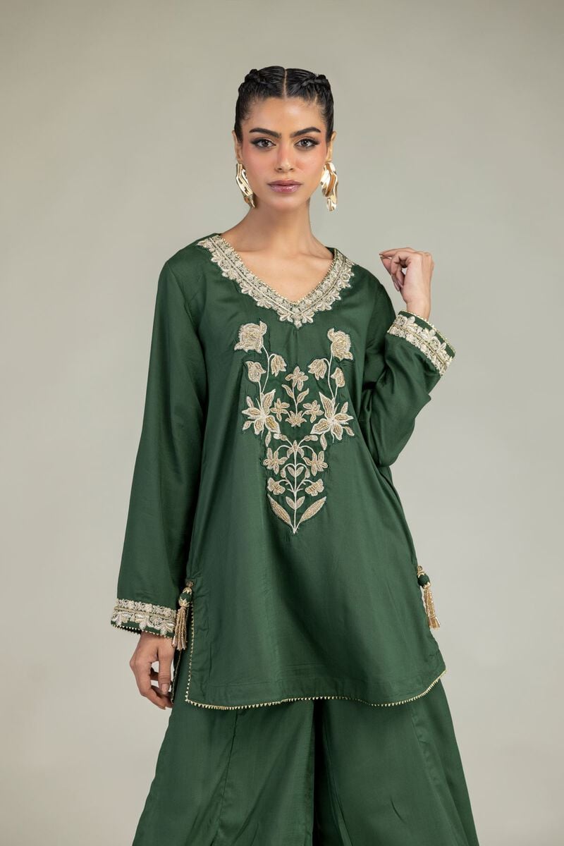Floral Green Kurta