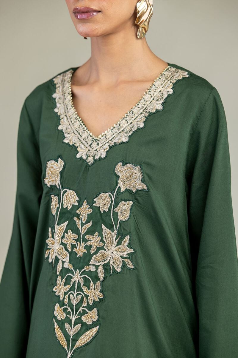 Floral Green Kurta