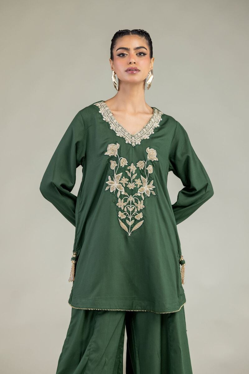 Floral Green Kurta