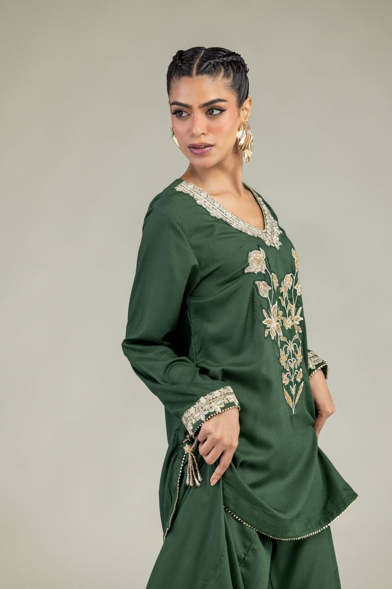 Floral Green Kurta