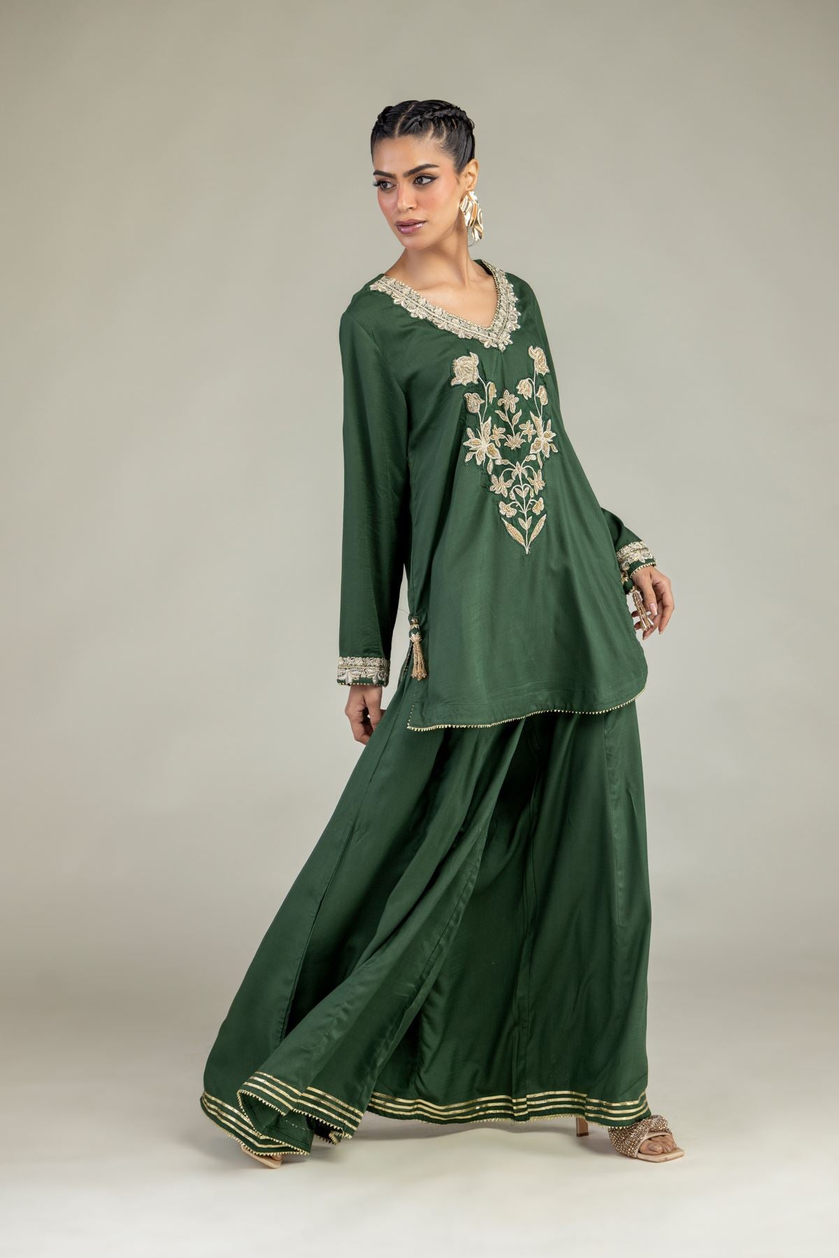 Floral Green Kurta